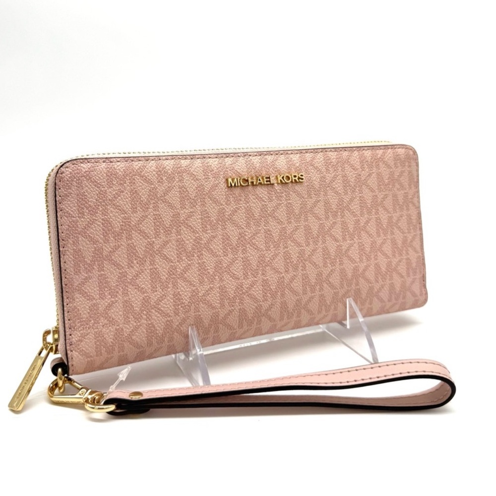 Michael Kors Large Continental Wallet Powder Blush Signature